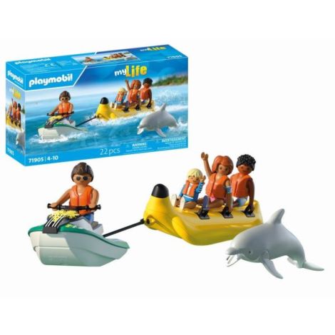 Playmobil - Jucarie de rol Plimbare pe mare cu banana - imagine 7